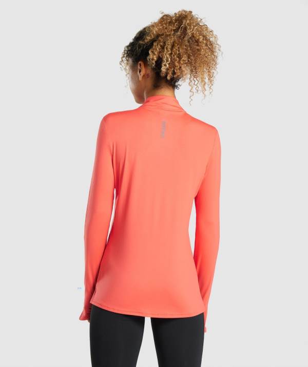 Damske Pulovre Gymshark Speed Zip-Up Oranžové | TV5074196